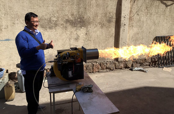 LA CHINE Étape à mazout de flamme de double de brûleur de 500 kilowatts taille de 640 x 550 x 660 millimètres fournisseur