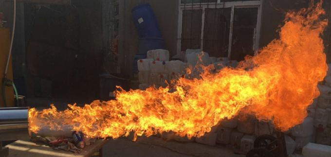 Brûleur d'huile à buse à siphon sans fumée breveté à deux étapes avec détecteur de flamme 1